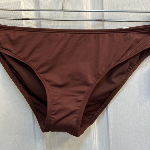 NWT Women's Low Rise Cheeky Bikini Bottom Shade & Shore Brown Size L 12/14 - Picture 14 of 16